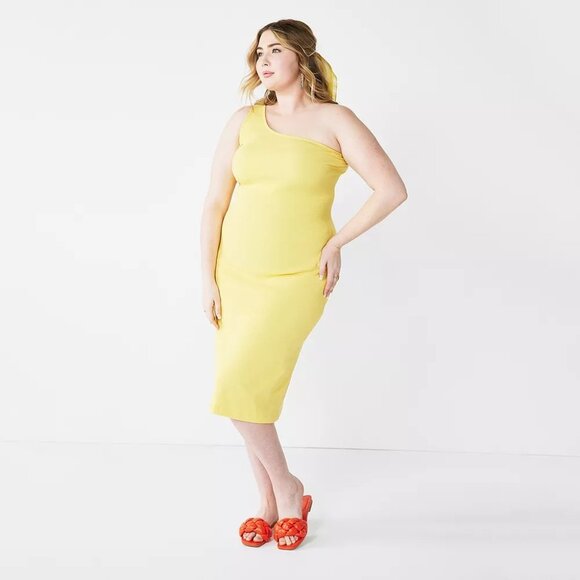 Women's Nine West One Shoulder plus size Bodycon dress 3X - Picture 1 of 6